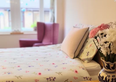 Bedroom detail at Rose Cottage in Huntingdon